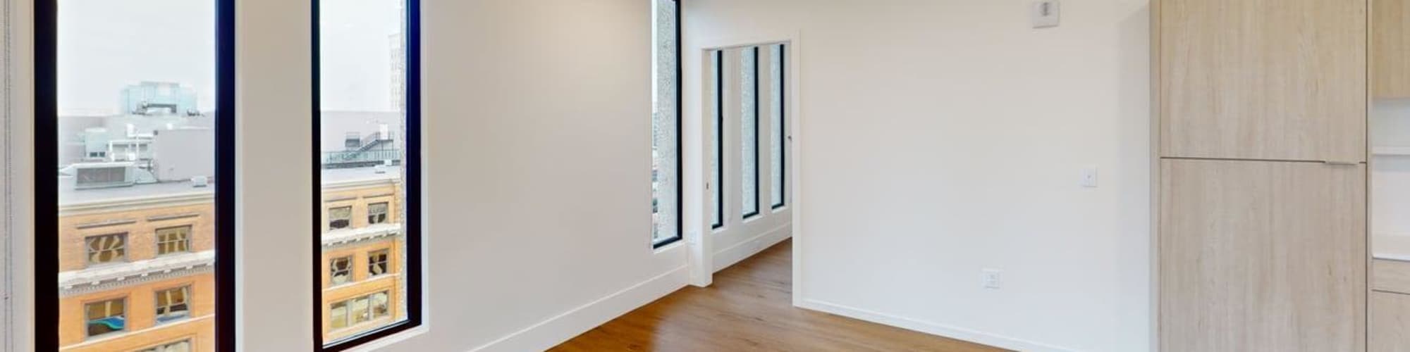 large empty space with awesome windows at Residences at 111 Lyon in Grand Rapids, Michigan