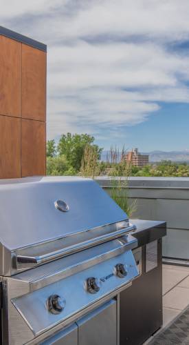 BBQ area at The View at Wash Park in Denver, Colorado
