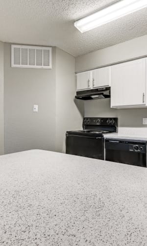 Fully equipped kitchen at Lakeview in Fort Worth, Texas