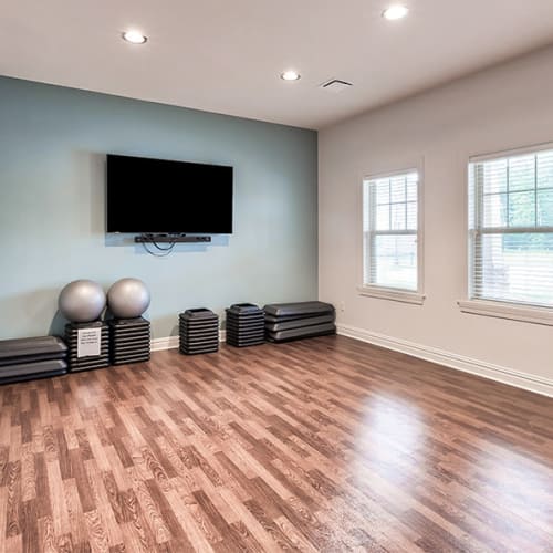 Fitness area at Rochester Village Apartments at Park Place in Cranberry Township, Pennsylvania