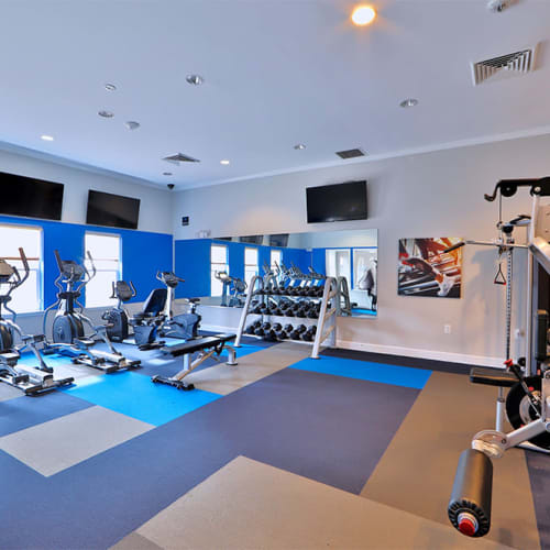 State of the art fitness center at Orchard Meadows Apartment Homes in Ellicott City, Maryland
