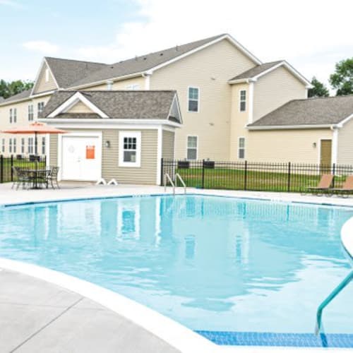 Swimming pool at Union Square Apartments in North Chili, New York