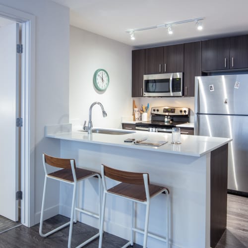 Fully equipped kitchen at IDENTITY Boise in Boise, Idaho