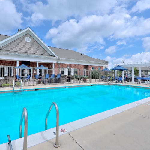 Swimming pool at Orchard Meadows Apartment Homes in Ellicott City, Maryland