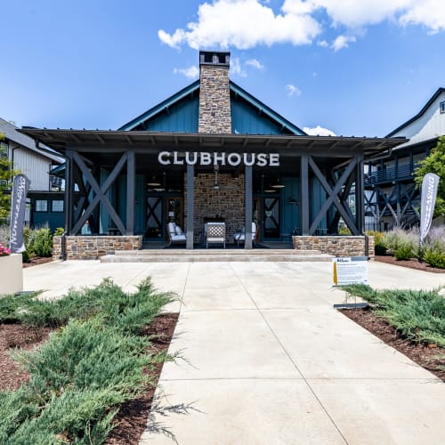 Entrance to the clubhouse area at Rivertop Apartments in Nashville, Tennessee