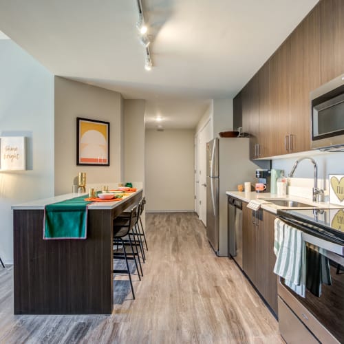 Fully equipped kitchen at IDENTITY Miami in Miami, Florida