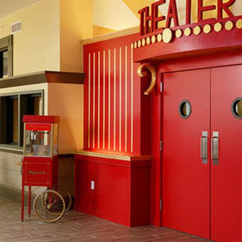 Onsite movie theater at First & Main of Lewis Center in Lewis Center, Ohio