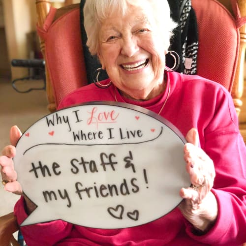 Lovely resident at Oxford Senior Living in Wichita, Kansas