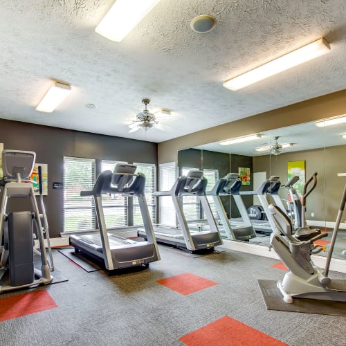 Treadmills in gym at The Highlands in Fairborn, Ohio