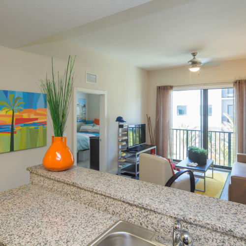 Fully equipped kitchen at University Park in Boca Raton, Florida