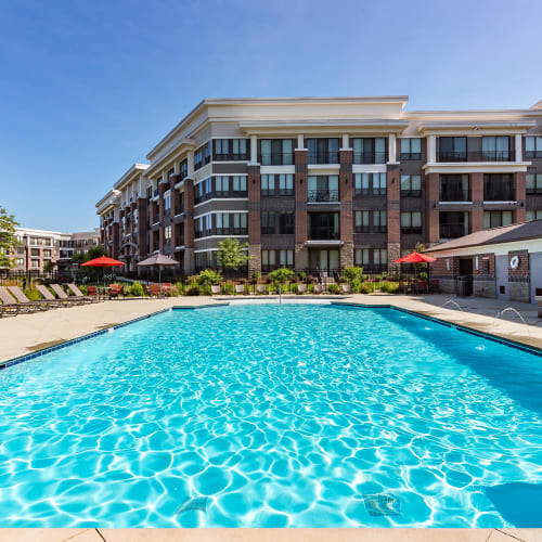 Sparkling pool at Latitude at Deerfield Crossing in Mason, Ohio