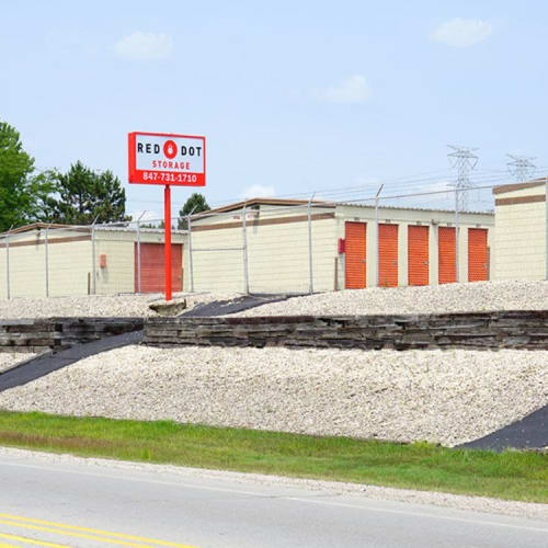 Exterior of Red Dot Storage in Zion, Illinois