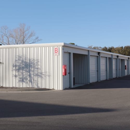 exterior storage units at Midgard Self Storage