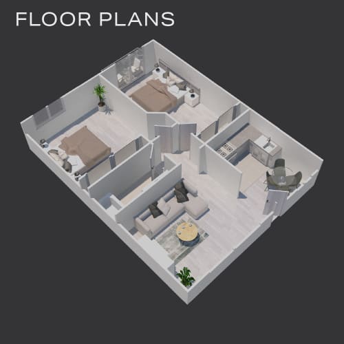 Click to view our floor plans of The Plaza in Valley Village, California