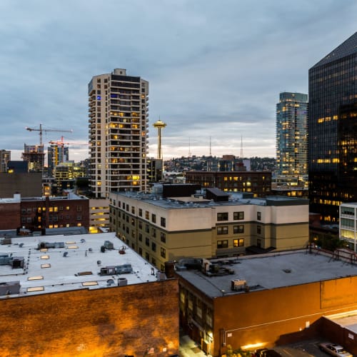 Views from the rooftop at Marq 211 in Seattle, Washington