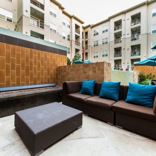 Outdoor lounge at The Marq at Ridgegate in Lone Tree, Colorado