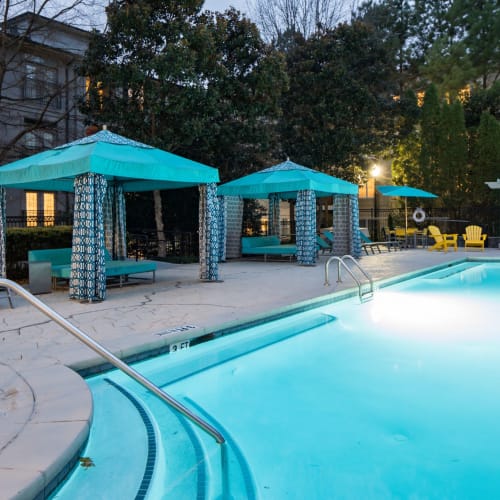 Sparkling, resort-style swimming pool at Marq Perimeter in Atlanta, Georgia