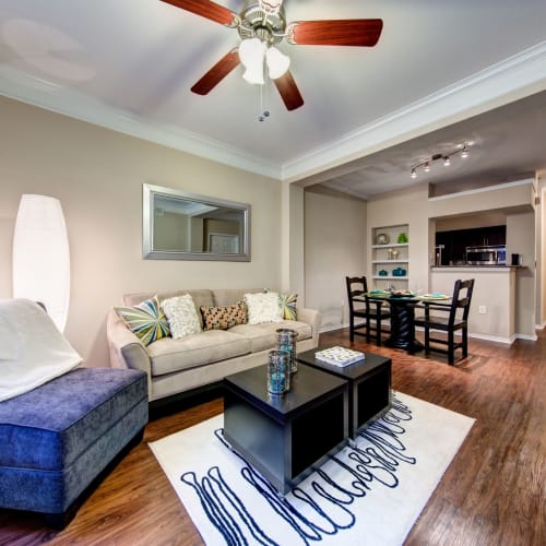 Living room at Marquis on Gaston in Dallas, Texas
