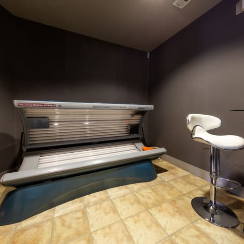 Tanning bed at The Marquis of State Thomas in Dallas, Texas
