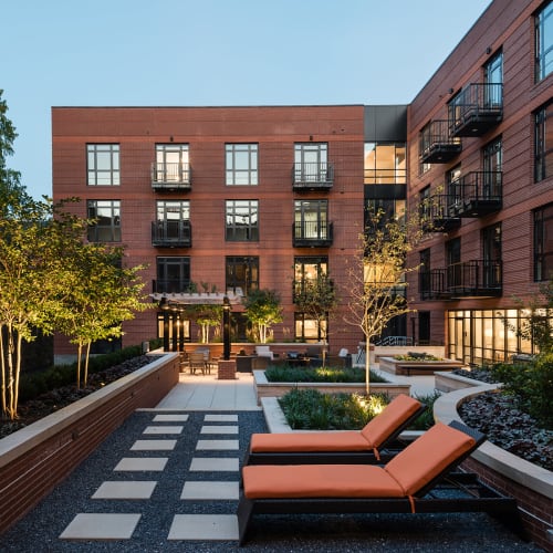 Incredibly outdoor lounge area in the courtyard at 700 Constitution in Washington, District of Columbia