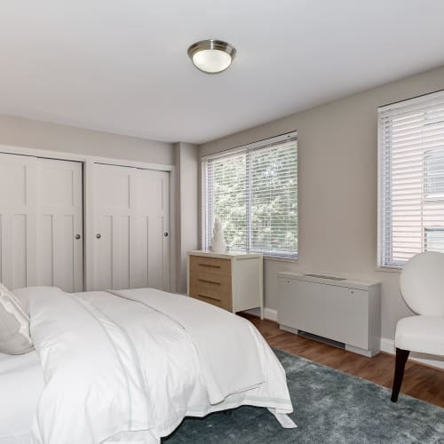 Bedroom with lots of large windows for tons of natural light at Bristol House in Washington, District of Columbia