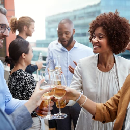 Cheers at at Dorchester House in Washington, District of Columbia