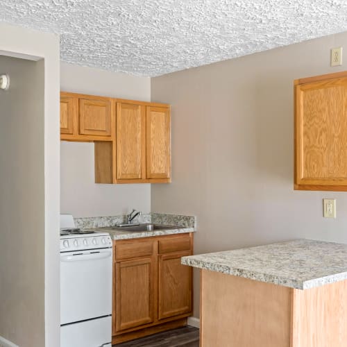 Updated kitchen at Crescent Ridge Apartments in Crescent Springs, Kentucky