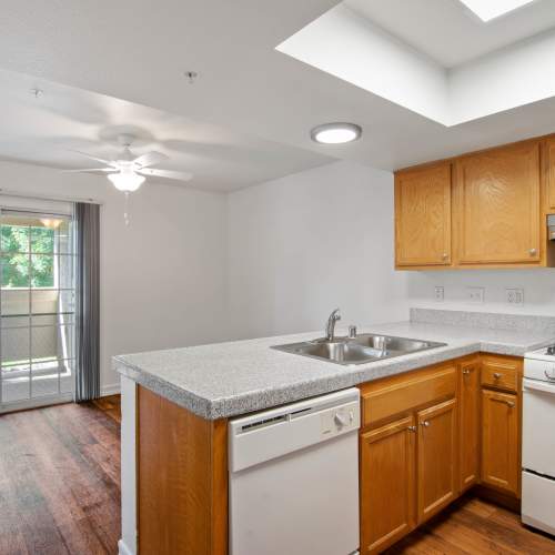 kitchen at Pacific View in Oceanside, California