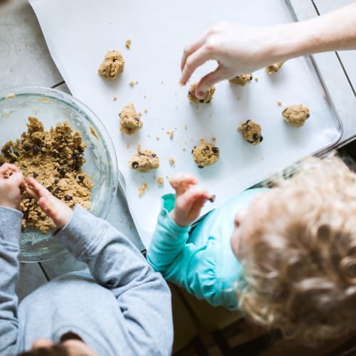 making cookies at Willoughby Bay in Norfolk, Virginia