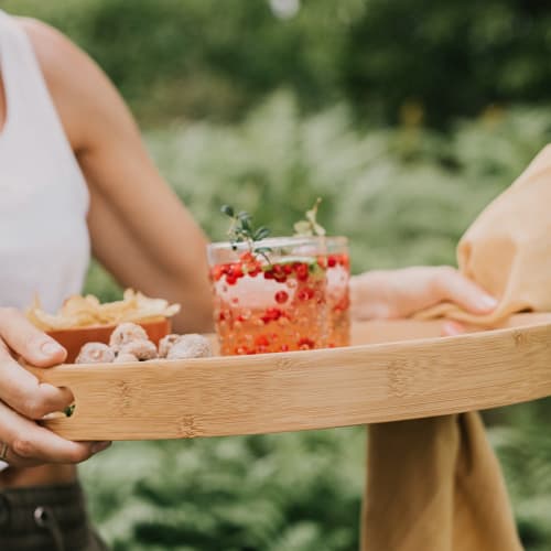 A summery tray of drinks at Stone Park in Lemoore, California