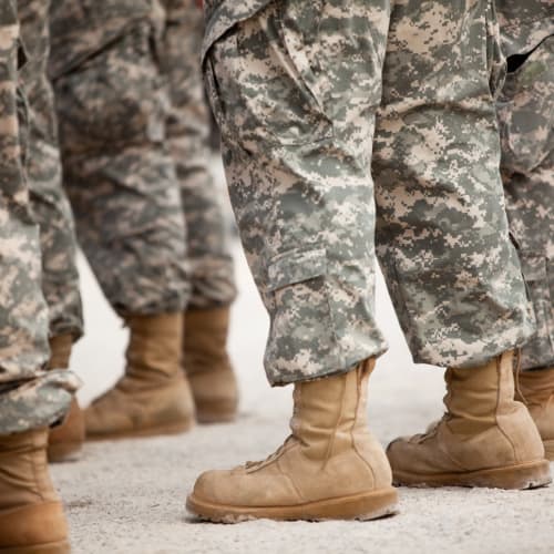 residents lined up in uniform at Santa Rosa in Point Mugu, California