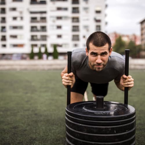 a resident working out at Stanley Court in Portsmouth, Virginia