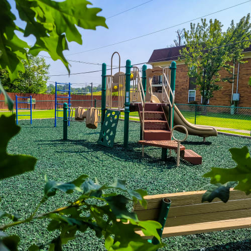 An onsite playground at Tanglewood Apartments in Louisville, Kentucky