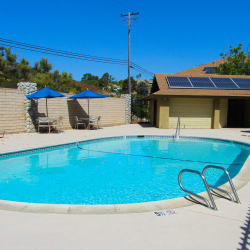the swimming pool at Home Terrace in San Diego, California