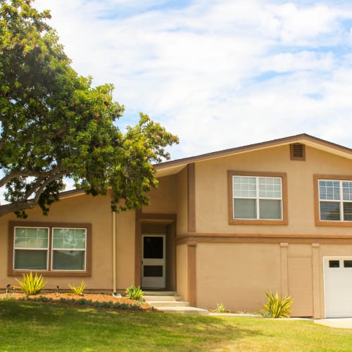 Exterior view of a home at Canyon View in San Diego, California