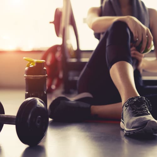 a resident working out at Miramar Milcon in San Diego, California