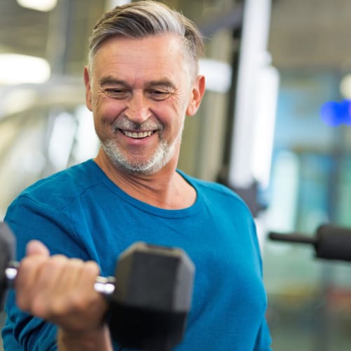 a resident working out at Kansas City in Belton, Missouril