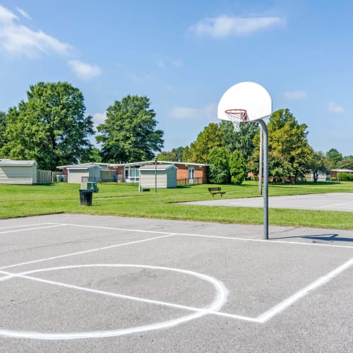 a basketball court at Norwich Manor in Norfolk, Virginia