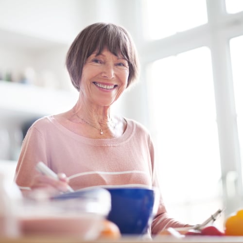 a resident baking at home at Longshaw Road in Annapolis, Maryland