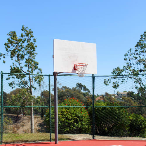 a basketball hoop at Terrace View Villas in San Diego, California