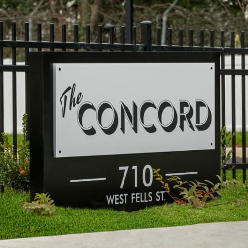 Welcome sign at The Concord Northside in Richmond, Virginia