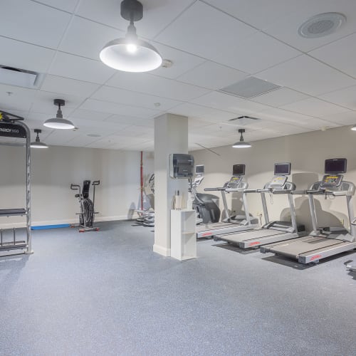 State of the art fitness center at Greenwood Cove Apartments in Rochester, New York
