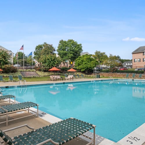 Swimming pool at Silver Spring Station Apartment Homes in Baltimore, Maryland