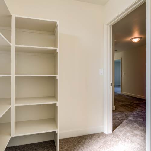 walk-in closet at Del Mar I in Oceanside, California