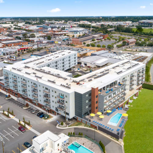 Aerial view of The Scout Scott's Addition in Richmond, Virginia