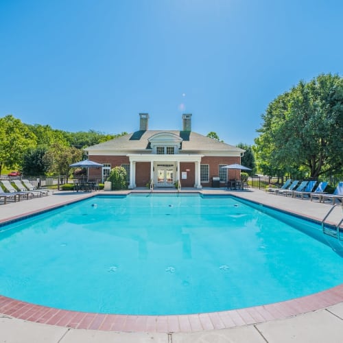 Swimming pool at The Preserve at Beckett Ridge Apartments & Townhomes in West Chester, Ohio