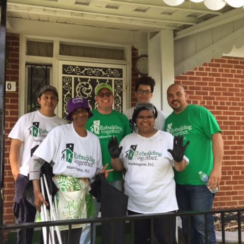 Employees helping out the community at Horning in Washington, District of Columbia