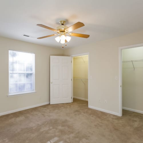 Bedroom with closet space at Home Place Apartments in East Ridge, Tennessee