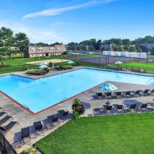 Sparkling pool at Franklin Commons, Bensalem, Pennsylvania