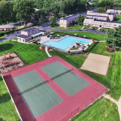 Tennis courts at Franklin Commons, Bensalem, Pennsylvania
